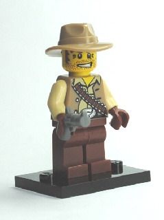 Lego col01-16 Cowboy, Series 1 (Complete with Stand and Accessories)