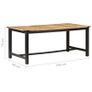 Dining Table 180x90x76 cm Solid Rough Mango Wood Image 7