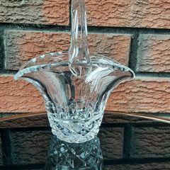 Vintage Galway Irish Crystal Flower Basket