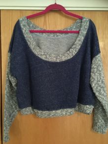 ZARA Cotton Cropped Jumper  Low Back Bardot