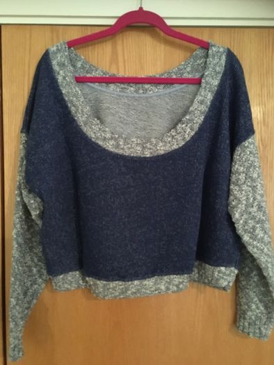 ZARA Cotton Cropped Jumper  Low Back Bardot