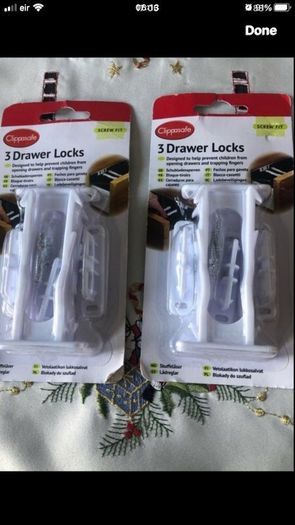 set of two drawers locks