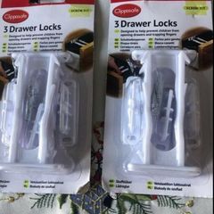 set of two drawers locks