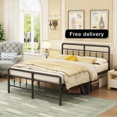 Double Bed Frame 4ft6 with Headboard and Footboard