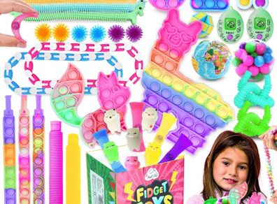 Fidget Toys Pack, 41 Pcs Fidget Toys Set for Kids Girls and Adults, Sensory Toys For Autism,Pop it Squishy Sensory Fidget Toys for Stress and Anxiety Relief. Christmas, Birthday Exchange Gift(FREE POSTAGE)