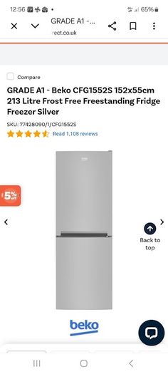 Fridge freezer- PRICE REDUCED Beko - Pristine -Can Deliver Locally
