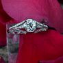 Antique Art Deco Diamond Solitaire Ring - 18ct white Gold & Platinum Image 9