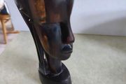 Vintage African Maasai Carved Ebony Wood Head Sculpture Africa Masai
