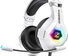 Gaming Headset for PS5 PS4 PC, Over-Ear Headphones with Surround Sound & RGB Light for Xbox Switch Mac Laptop (FREE POSTAGE)