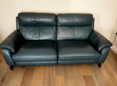 Set of two Electric Leather Recliner Sofas