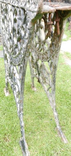 Antique Cast Iron Table Legs - Olde School Architectural Antiques (width 26" x height 25")