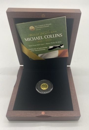RARE Ireland 20euro Gold Proof Coin 2012. Michael Collins. 90th. Anniversary