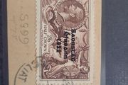 1935 Saorstat half crown Irish stamp 3 - line overprint re-engraved