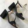 Ladies black suede sandals. Size 7 Image 2