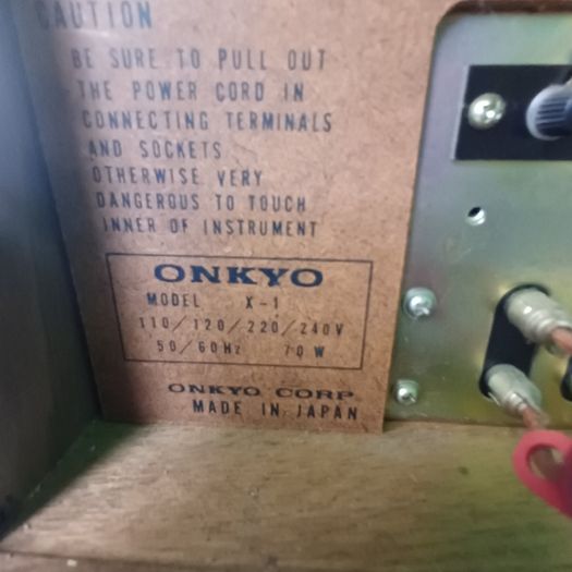 Mega Rare Time Capsule from 1971 Onkyo X1 quadraphonic console system hifi Gold from Japan in Stunning condition this is a statement piece and highly sought-after with the original speakers and hifi cabinet