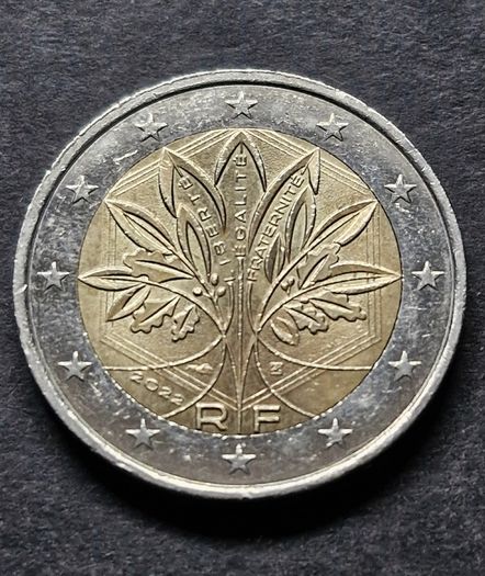 France 2 Euros Coin  2022  liberte egalite  fraternite