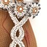 Unsigned silver embellished sandals with cushioned soles Sz 40 (Fit 6.5 - 7 UK) Image 3