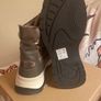 Bronze Tone/Taupe Grained Ankle Boots Image 6