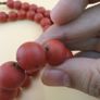Vintage African Style White Dotted Glass Beads Strands Necklace Image 4