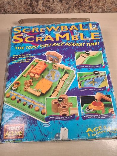 Vintage Tomy Screwball Scramble Board Game