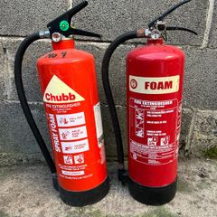 5 x large Fire Extinguishers