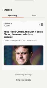 Mike Rice (Cruel little man show) / City limits Cork / 2nd OCT