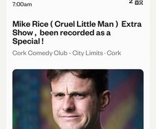Mike Rice (Cruel little man show) / City limits Cork / 2nd OCT
