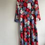 Glamorous Red Blue Multi Floral Mix Dress size 10 Image 2