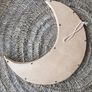 Boho Rattan Mirror Moon Shape Image 4
