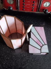 Vintage glass jewellery box