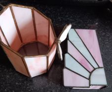 Vintage glass jewellery box