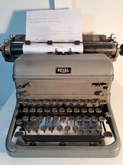 Vintage steel Royal manual typewriter