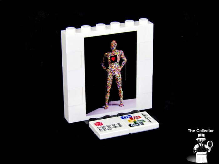 LEGO Rare The Art Of The Brick By Nathan Sawaya Lego Printed Museum Exhibit Limited Edition Promo Man With A Heart Heart Man From The Art Of The Brick Museum Exhibit Limited Edition Promo Lego Printed Exclusive From The Art Of The Brick Expo In Ottawa Du
