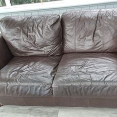 FREE 2 large leather 2 seater sofa's