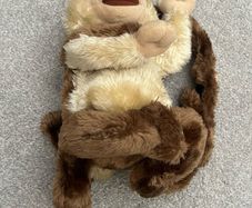 Marks and Spencer Monkey Plush Backpack Children Soft Toy Bag Zip Brown