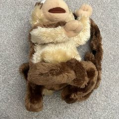 Marks and Spencer Monkey Plush Backpack Children Soft Toy Bag Zip Brown