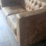 Brown Two Seater Leather Sofa Image 2