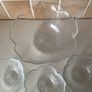 Vintage Set 7 Lotus Clear Glass Bowls Image 8