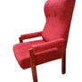 Vintage Mid-Century High Back Armchair Retro Red Image 3