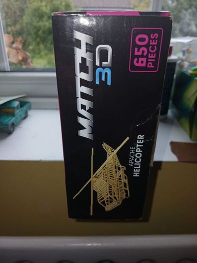 Matchstick Model Kit Build Apache Helicopter