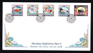 1999 Guernsey Maritime Heritage Definitive Stamps First Day Cover (FDC)