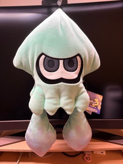 Splatoon 3 Light Blue Squid Plush 40cm SP37 Tagged