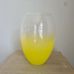 Flower Vase Ombre Yellow Home Decor