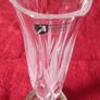 Vintage Killarney Crystal Ireland Cut Crystal 7 Inch Tall Hexagonal Shaped Bud Vase With Silver Tone Metal 3 Footed Round Base Made In Ireland Image 6