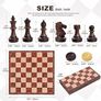 Chess Set and Draughts, 2 IN 1 Folding Chess Board Set, Magnetic Chess Pieces, Portable Travel Chess Set Board Games, Educational Toys Gifts for Adults, 31x31cm Image 3
