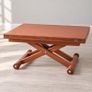 Solid Wood Convertible Coffee & Dining Table Height Adjustable Image 5