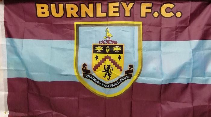 Burnley football club flag 5ft x 3ft.