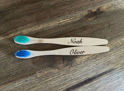 1 Personalized  Kids and adult 100% Bio Degradable Bamboo Toothbrush Handmade