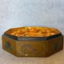 Vintage Chinese Octagonal Lacquered Box with Gilt-Bronze Sycee Ingots And Zodiac Coin Image 8