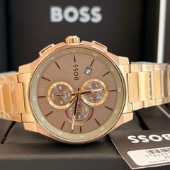 BOSS Men's Peak 2.0 (44mm) Grey Chronograph Dial / Gold-Tone Stainless Steel Bracelet  1514190